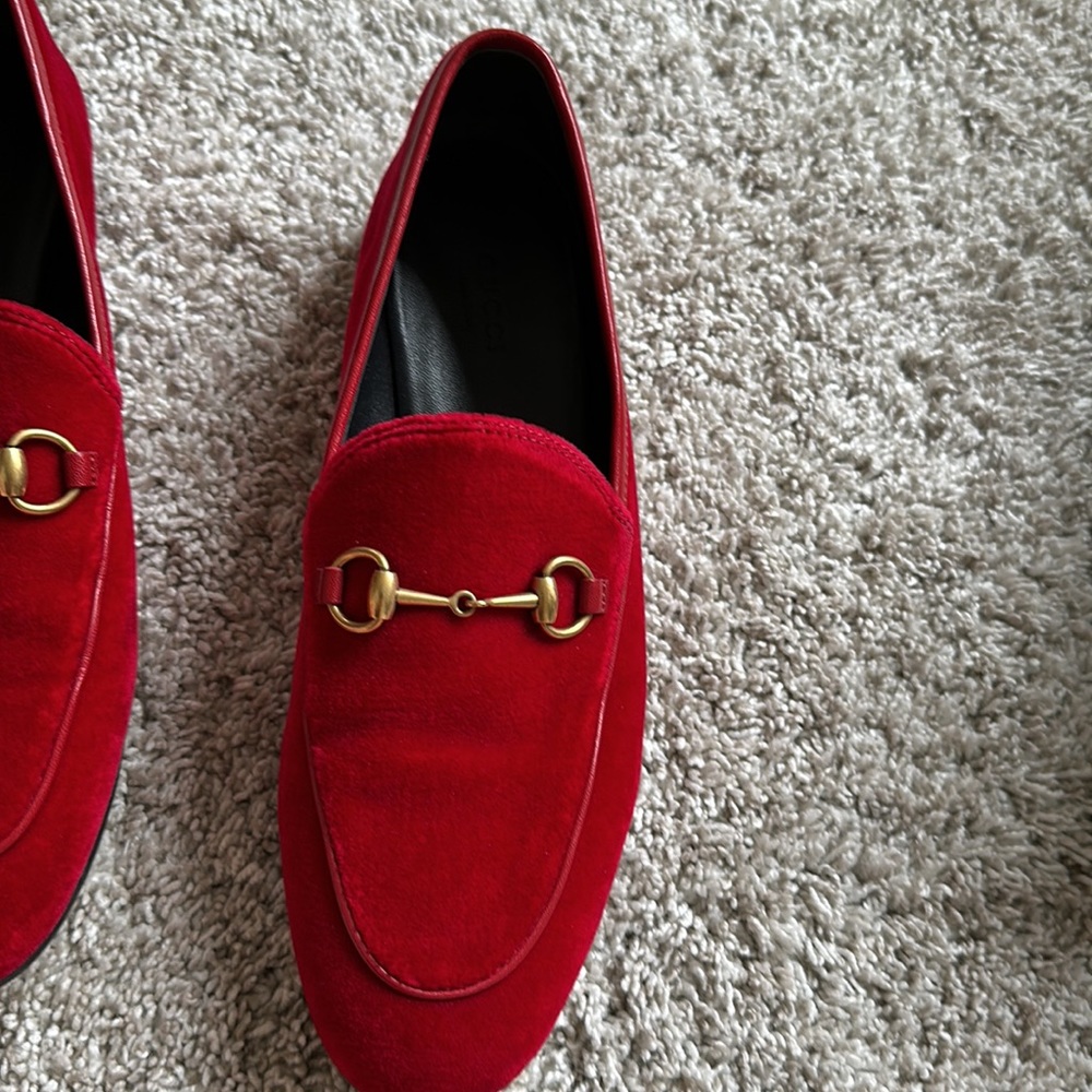 Red Gucci loafers. - Picture 7 of 10